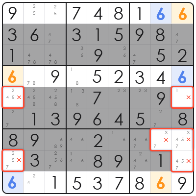 x wing technique sudoku